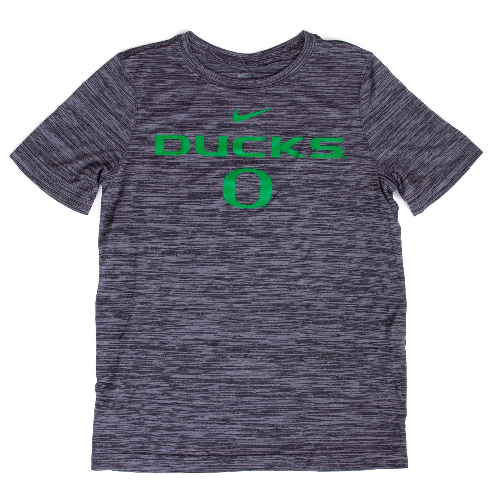 Classic Oregon O, Nike, Black, Crew Neck, Polyester, Kids, Youth, Velocity, T-Shirt, 954261